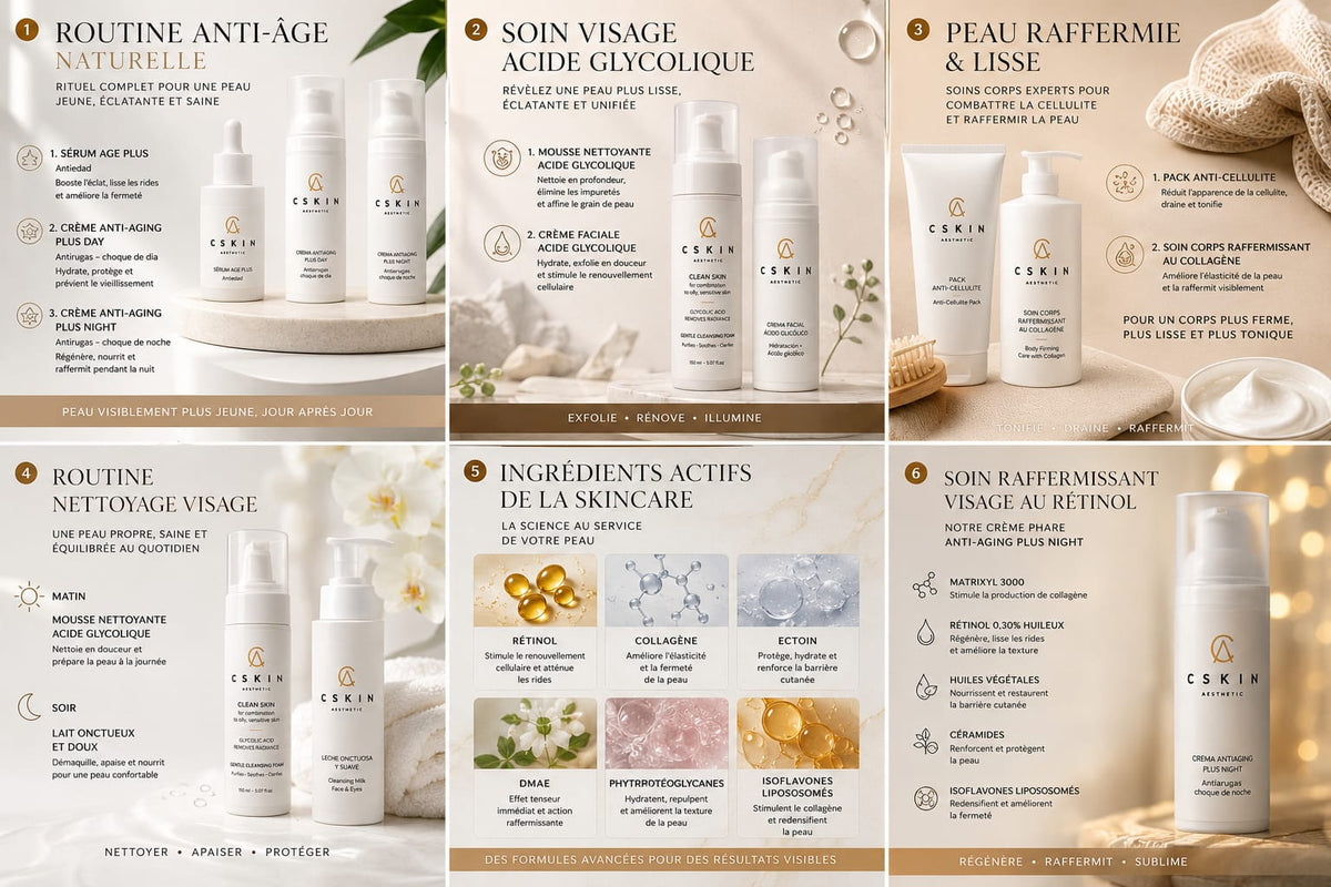 Routine soin visage complète en 4 étapes